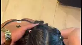 ruiva e morena sucking big cock before anal assfucking in lingerie