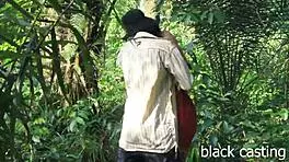 Ebony teen 18+ with hairy ass takes first big black cock
