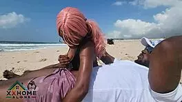 Naughty curvy teen addict squirts wet pussy orgasms in first beach sex quickie pounding.