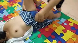 Old cleaning slut in student suit fulfills tight pussy fantasy homemade