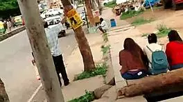 what if sexy indian flashes blue panties in crowded public spot?