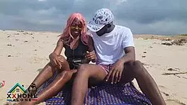 Naughty curvy teen addict squirts wet pussy orgasms in first beach sex quickie pounding.