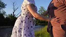 Fucked this Tinder brunette babe on first date rough deepthroat doggystyle creampie cowgirl outdoor public skinny petite