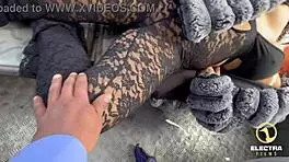 peruvian redhead slut rides bus collector's big cock