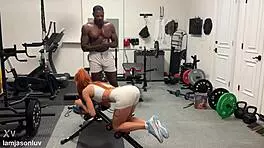 Bbc gym coach drills tight wet pussy to mouth cum