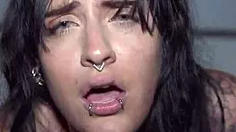 damn, this blue-eyed brunette gets pounded nonstop in the hotel room