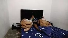 halloween night spirals into wild threesome romp with hot friend