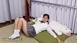 hey shove those panties in my mouth while i rub my wet pussy hard