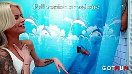 Blonde Milf Fucked Hard in Steamy Shower Scene