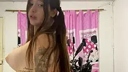 Want to squeeze this cute latina's big tits in lingerie?