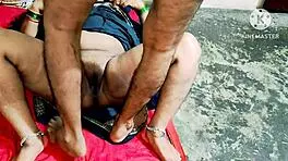 Indian Desi Babe Endures Rough Neighbor Boys' Hardcore Pounding Session