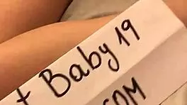 Sext girlfriend's pink pussy fingered hard.