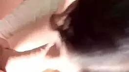 Curvy latina brunette cutie sucks big cock deepthroat amateurs cum mouth