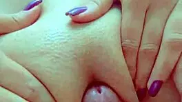 Desi college girl's shaved pussy rubbed to orgasm with creampie finish