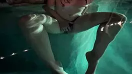 late night pool solo fingering hits horny orgasm peak