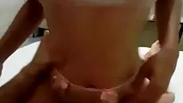 cute latina slut rides cock in sexy lingerie pov