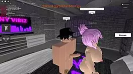 Horny student virgin pounds Roblox teacher milf hard!