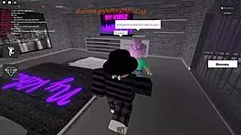 Horny student virgin pounds Roblox teacher milf hard!