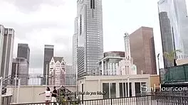 thanking him for the penthouse with deep ebony blowjob