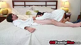 boyfriend's sloppy bj then big ass latina mounts monster cock