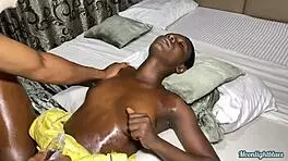 horny black student pounds monster cock with security guard