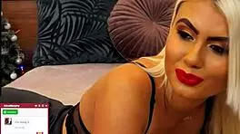 blonde slut moans loud on cam beggin for tips