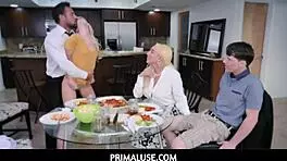 freeuse dinner blows up into hot group sex orgy 🔥👨‍👩‍👦