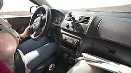 Public Car Trip Turns into Sloppy Turn-by-Turn Blowjobs