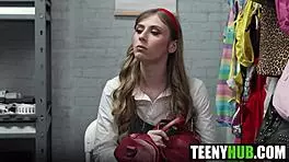 winter flynn trades her tight pussy for sexy shoes in the snow