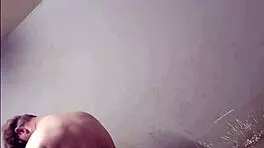 masked guy pounds petite teen standing then bends her for doggystyle after blowjob