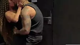 Horny married Latina fucks boss big cock lunch creampie