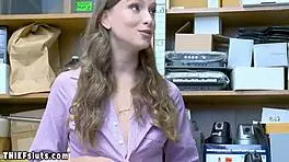 teen thief punished hard by cop in garage