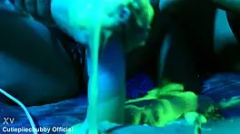 watching these hot lesbians slime up feet for intense foot fetish hitachi vibrator play gets me so wet