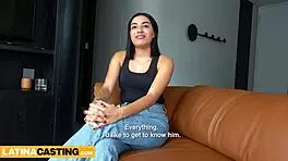 big booty latina cutie rides monster cock in casting 😈🍆