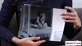 brunette milf seduces petite reporter with deep fingering licks