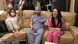 blaire celeste plays nurse blasting jizz all over in wild hospital romp