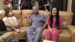 blaire celeste plays nurse blasting jizz all over in wild hospital romp