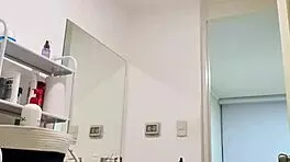 Nicole's Fat Plump Butt and Cute Titties Dripping Wet in Steamy Bathroom Shower Show!