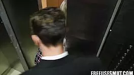 Young Blonde Student Stuck In Elevator Takes Freeuse Monster Cock Pound