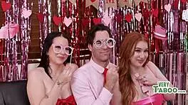 immoral young sluts confuse old guy into ffm threesome oral