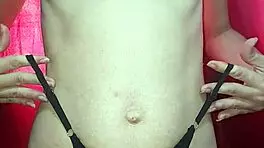 Petite Teen Amateur Rubs Tiny Natural Tits Masturbating