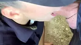 risky public pov has 18yo riding rough with natural tits