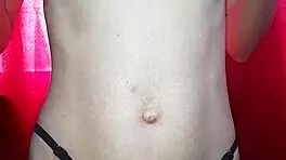 Petite Teen Amateur Rubs Tiny Natural Tits Masturbating