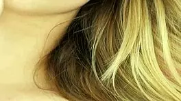 Charming Blonde Milf Naked Close-Up On Sofa During Sensual Massage