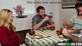 Blonde teen slut teases and sucks stepsis boyfriend's cock