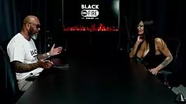 safada strips teases huge tits explains porn life then gets wild on sheer red