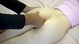 first timer babe stretches ass with buttplug then deep anal fingering