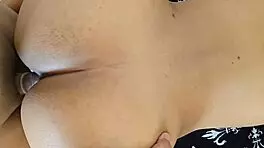 hot latina single mom bent over balcony fucked doggystyle while kids play