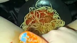 dripping wet kinky virgin teen masturbates with food fetish craving bbc in la