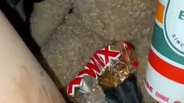 dripping wet kinky virgin teen masturbates with food fetish craving bbc in la